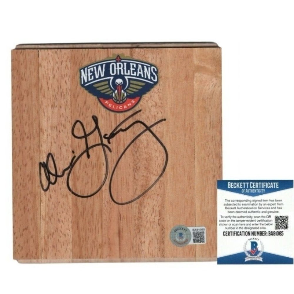 Alvin Gentry New Orleans Pelicans Signed Basketball Floorboard Beckett Autograph
